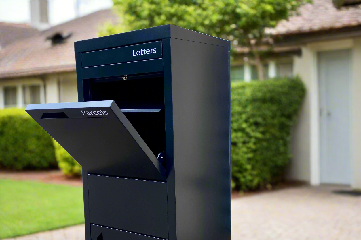 large parcel box black