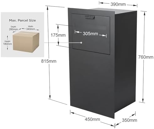 MB-103L black large brick-in parcel box feature image