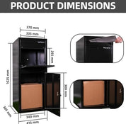 X88B black deepwood parcel letterbox feature image