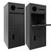 X46 black fence-mounted parcel letterbox product image
