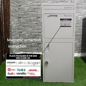 X88 white parcel letterbox outdoor detail