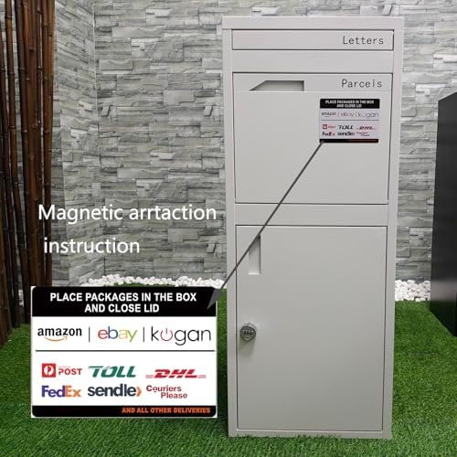 X88 white parcel letterbox outdoor detail