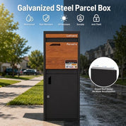 X88B black deepwood parcel letterbox access detail