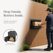 MB-118 parcel drop box installation and usage image