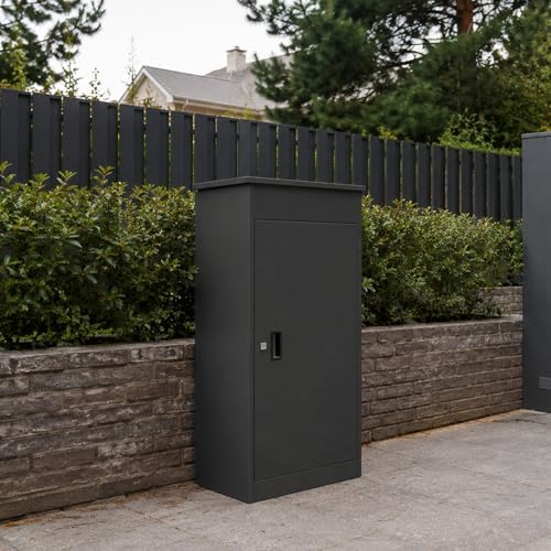 PB-8MAX black parcel box dimensions or assembly