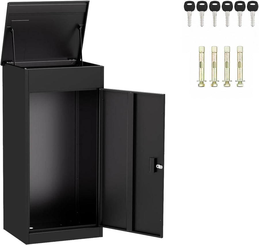 PB-8MAX Large Capacity Parcel Letterbox – Black