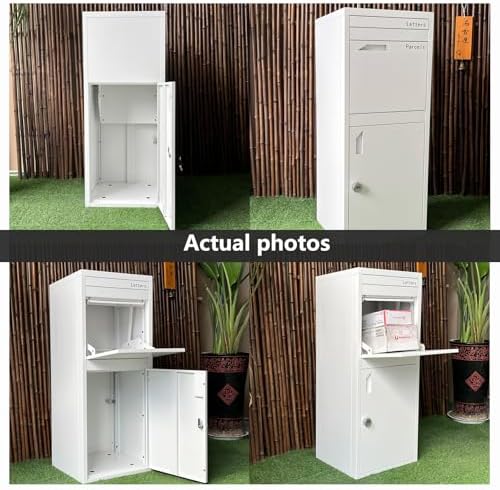 X88 white parcel letterbox lock and access detail