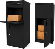 X88 flat pack parcel letterbox new black