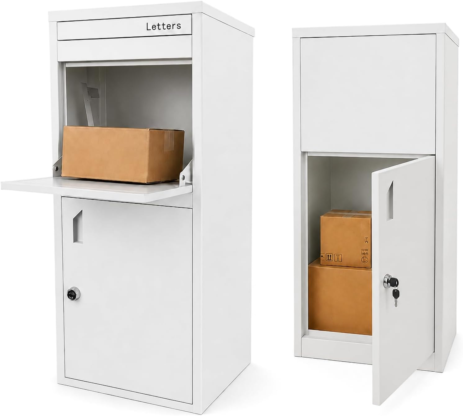 X88 flat pack parcel letterbox white