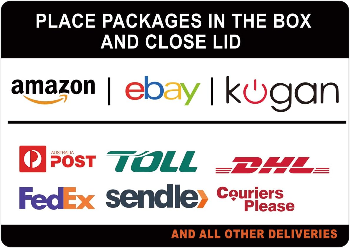 Magnetic parcel box delivery sign