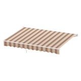 Instahut Retractable Folding Arm Awning Motorised Sunshade 3Mx2.5M Beige Brown