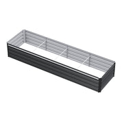 Green Fingers 2-in-1 Raised Garden Bed Kit 45cm Professional Depth Ergonomic 240cm Large Metal Planter Box | Easier Access Veggie Patch | Rust-Proof Galvanised Steel with Safe Rounded Corners & Gloves