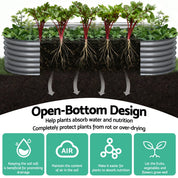Green Fingers Garden Bed 240X80X56cm Oval Planter Box