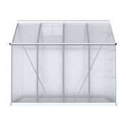 Green Fingers Greenhouse 2.42x2.5x2.26M Aluminium Double Doors Green House Garden Shed