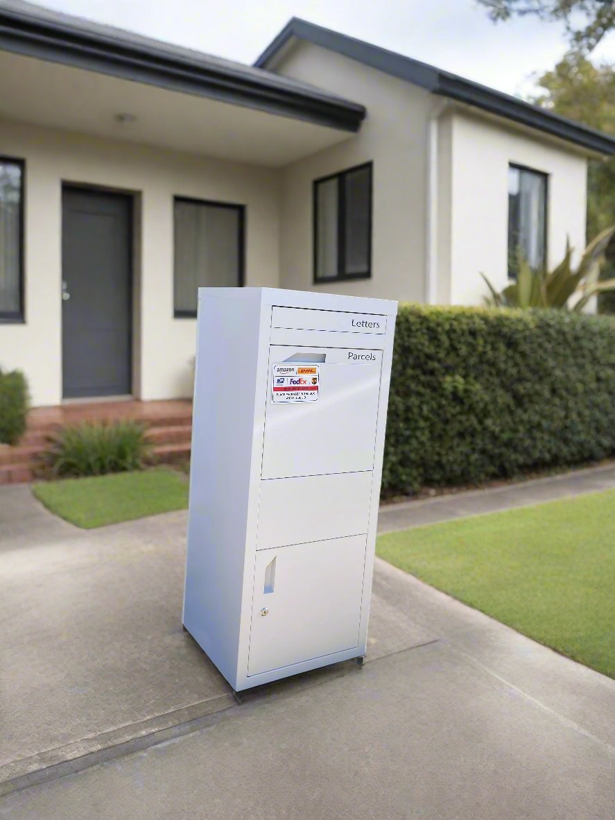 X15 white freestanding parcel letterbox alternate product image