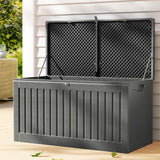 Gardeon Outdoor Storage Box 270L Container Lockable Garden Bench Tool Shed Grey