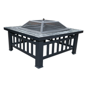 18" Square Metal Fire Pit Outdoor Heater