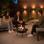 Iron Fire Bowl Traditional Log Fire Pit Outdoor Heating Camp Site Barbecue