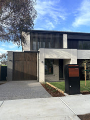 Front boundary parcel letterbox installation example